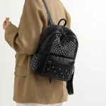 Kleiner Lederrucksack Damen Rucksack Damen Modern Schwarz Kleiner Rucksack City Rucksack Damen Modern Kleiner Rucksack