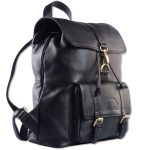 Schwarzer Rucksack aus Büffelleder von Woodland