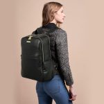 Nombongo Leder Laptop Tagesrucksack für Damen, 15,6 Zoll