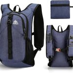wokdsbl Faltbarer Rucksack Dunkelblau Ultraleicht 15L Wasserdichter | Trekkingrucksack Wanderrucksack Tagesrucksack für Reisen Outdoor Sport Camping ...
