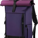 RAINSMORE Rolltop Rucksack Damen Herren, Rucksack Wasserdicht, Laptop Rucksack 17 Zoll Groß Reiserucksack Daypacks Backpack Wanderrucksack Lila : ...